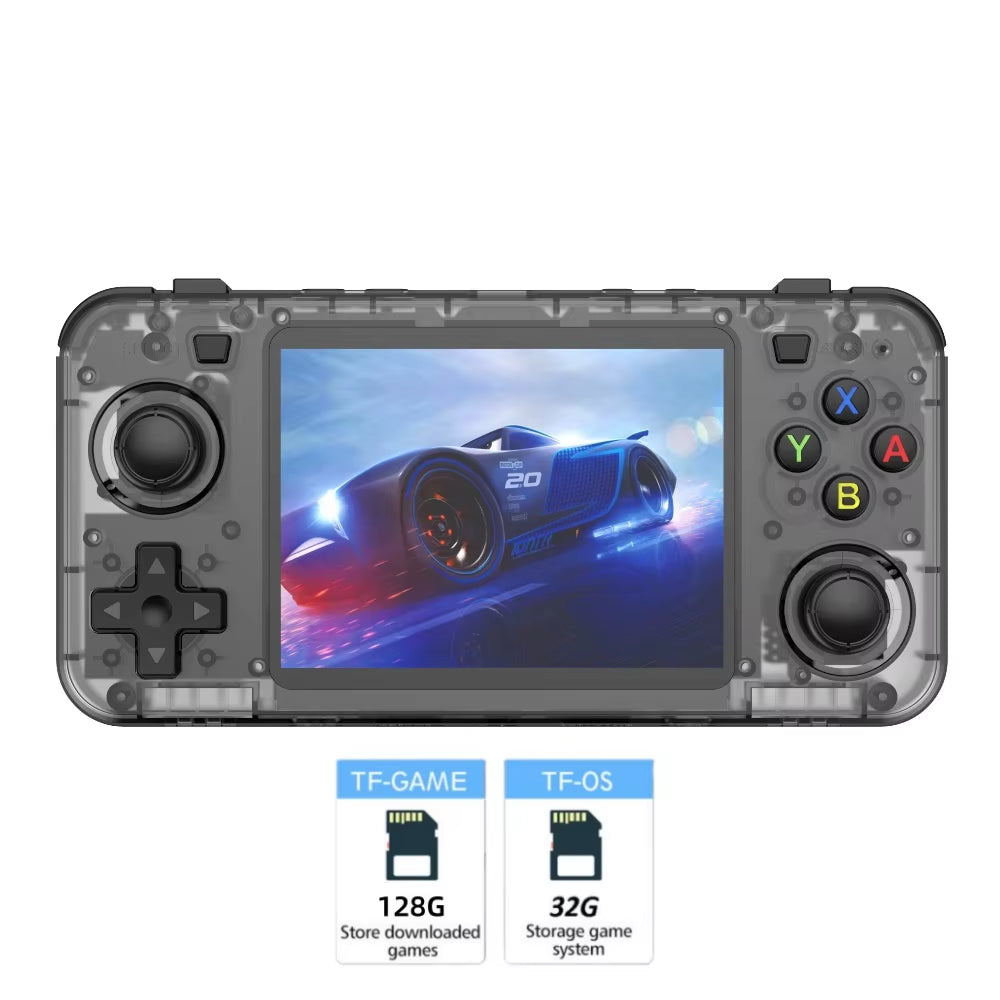 New R36H Retro Handheld Game Console Consolas R36S Horizontal Open Source Portable Pocket Video Player 64GB 3.5 Inch
