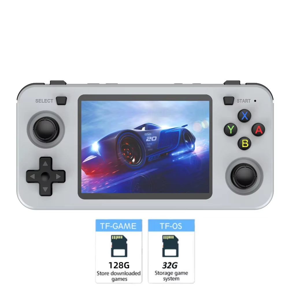 New R36H Retro Handheld Game Console Consolas R36S Horizontal Open Source Portable Pocket Video Player 64GB 3.5 Inch