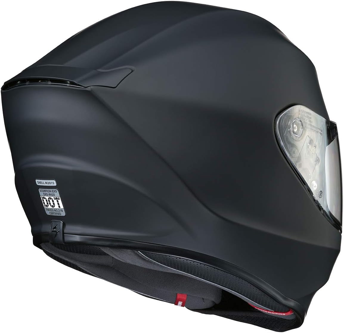 R420 Full Face Polycarbonate Street Motorcycle Helmet Comm Ready Speaker Pockets DOT Snell Approved Adult