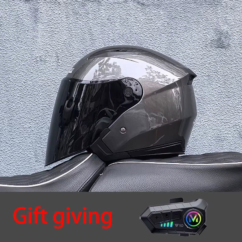 High Quality Motorcycle Helmet, Pedal, Motorcycle Half Cover Helmet, Cascos Para Motos, Paired with Bluetooth Earphones