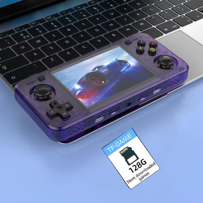 New R36H Retro Handheld Game Console Consolas R36S Horizontal Open Source Portable Pocket Video Player 64GB 3.5 Inch