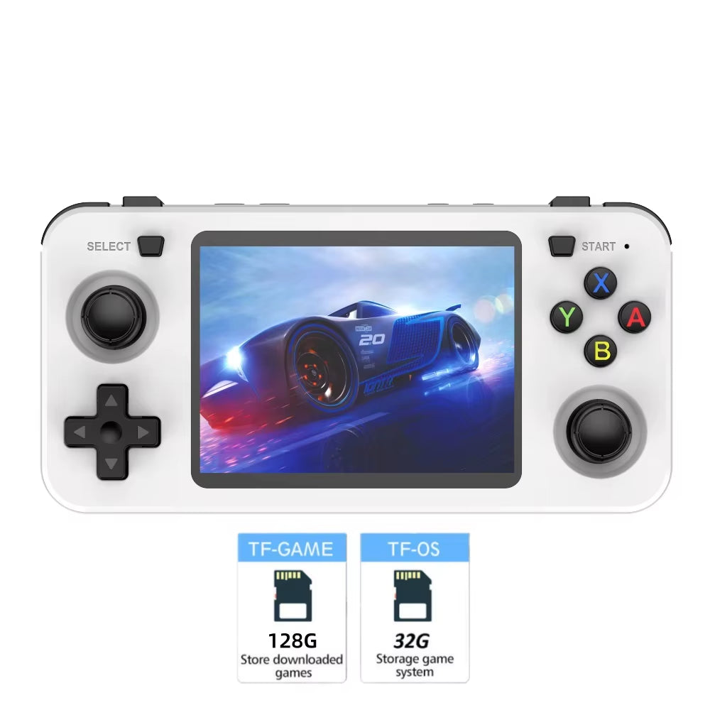 New R36H Retro Handheld Game Console Consolas R36S Horizontal Open Source Portable Pocket Video Player 64GB 3.5 Inch