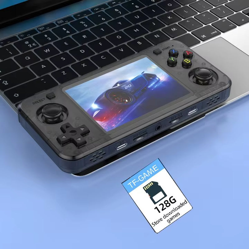New R36H Retro Handheld Game Console Consolas R36S Horizontal Open Source Portable Pocket Video Player 64GB 3.5 Inch