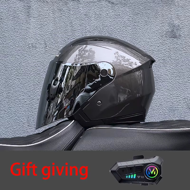 High Quality Motorcycle Helmet, Pedal, Motorcycle Half Cover Helmet, Cascos Para Motos, Paired with Bluetooth Earphones