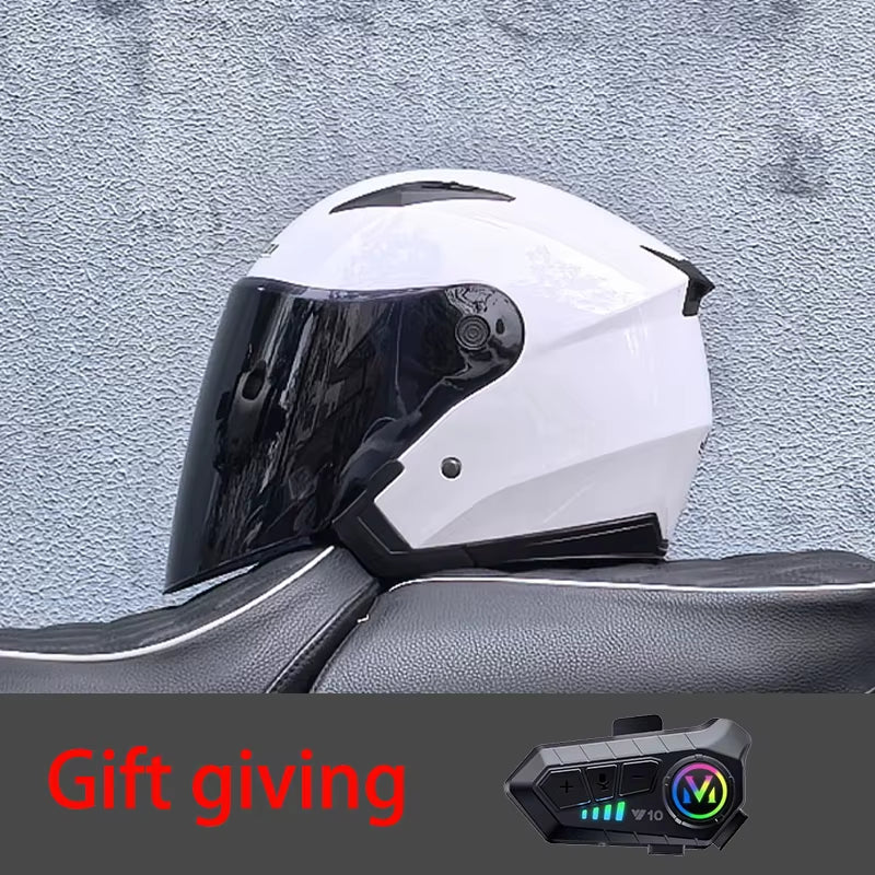 High Quality Motorcycle Helmet, Pedal, Motorcycle Half Cover Helmet, Cascos Para Motos, Paired with Bluetooth Earphones